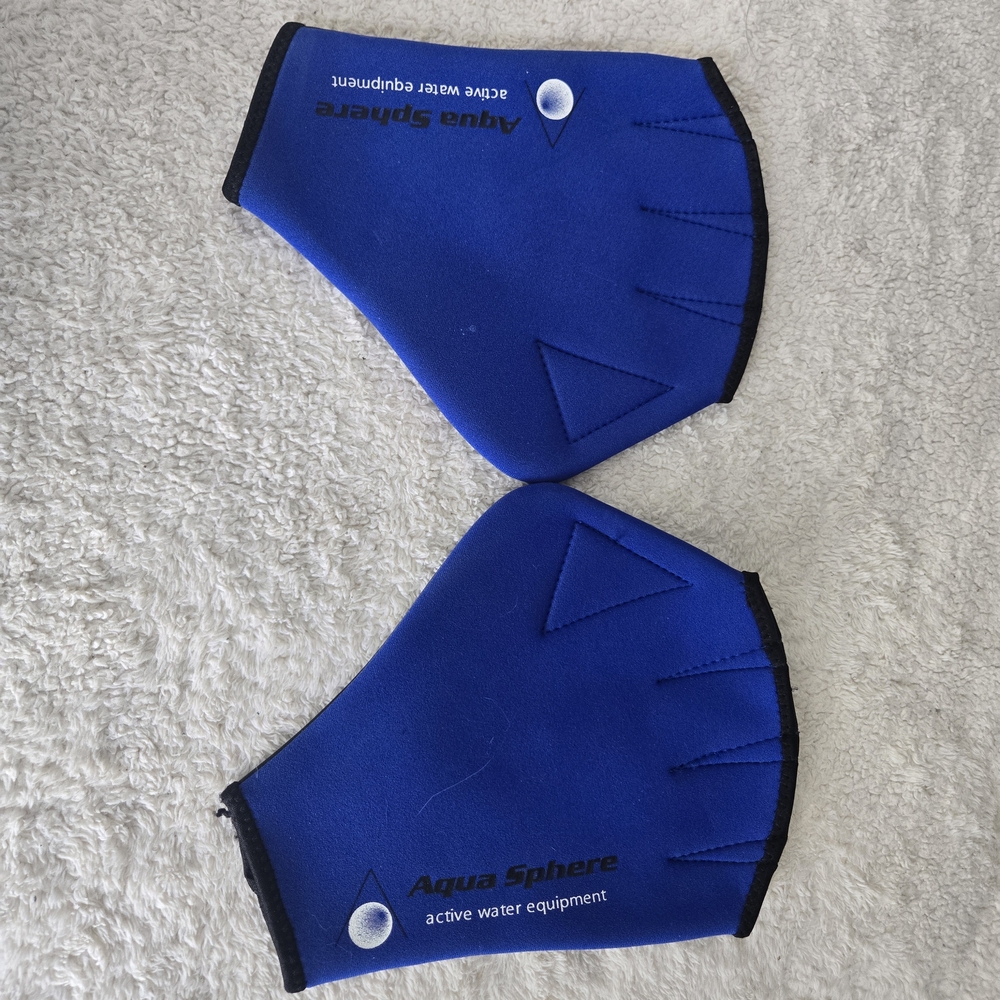 Aqua Sphere Blue Swim Gloves